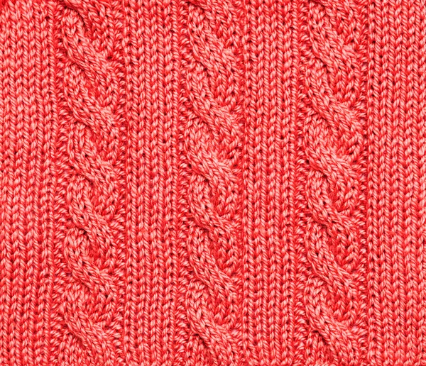 Red knitted background
