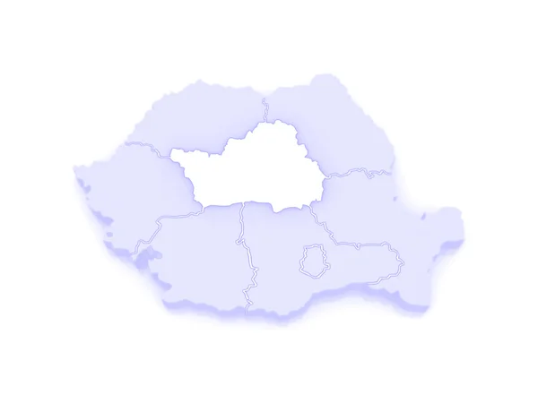 中部地区发展的地图罗马尼亚 - 图库照片Tatian