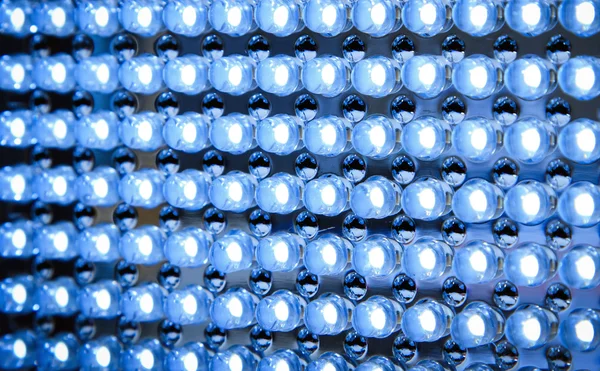 Led panel in fluorescent light close up