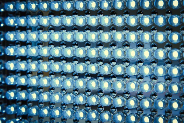 Led panel in fluorescent light close up