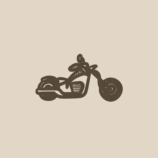 Motorcycle sketch icon.
