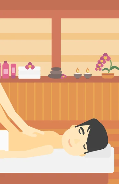Man recieving massage vector illustration.