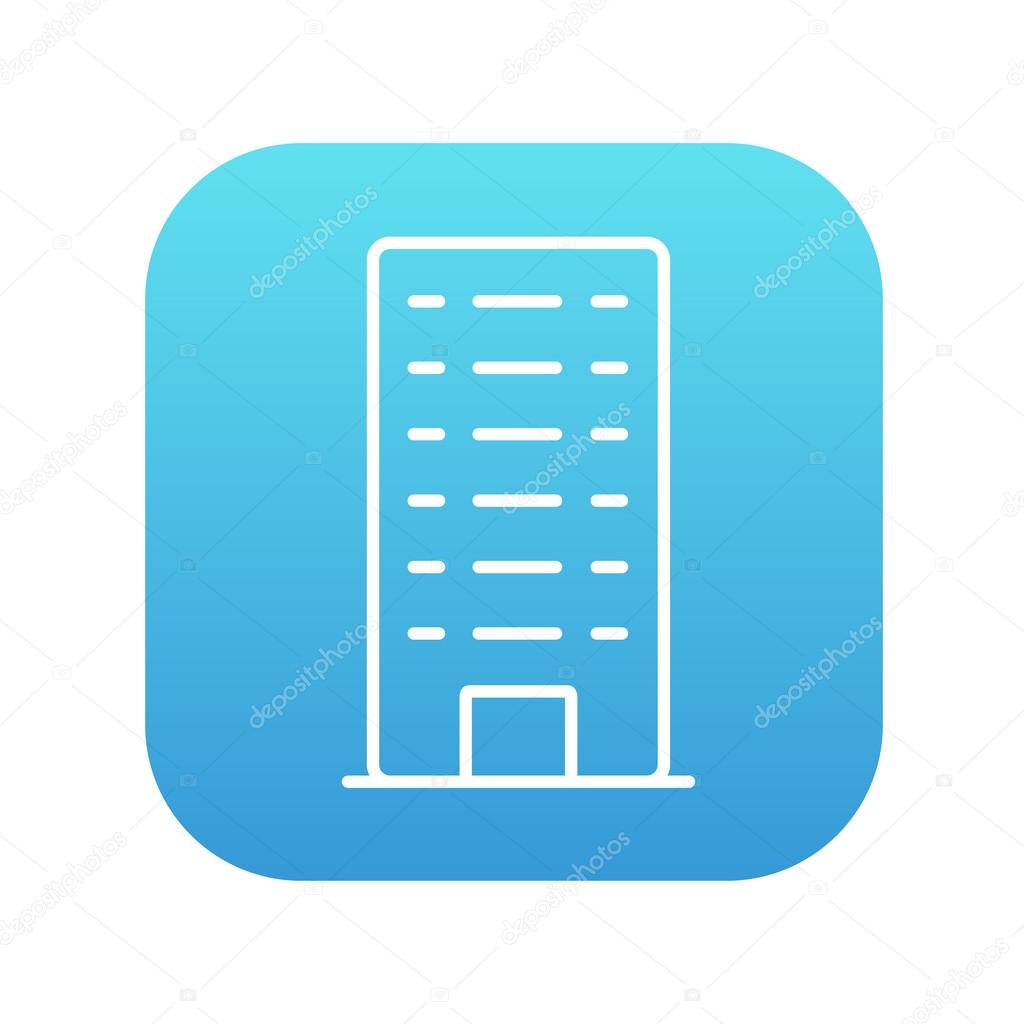 Residential building line icon. Residential building line icon.