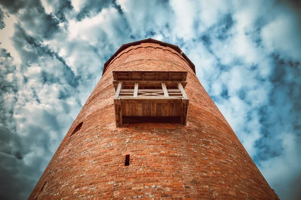 Latvian attraction - old tower of the Turaida castle.