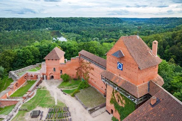 Latvian attraction - old Turaida castle. Sigulda, Latvia.