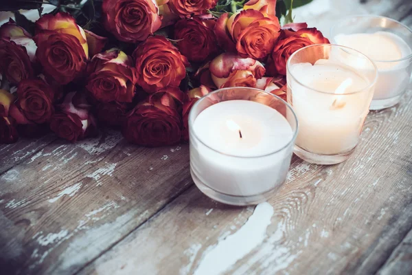 Roses and candles