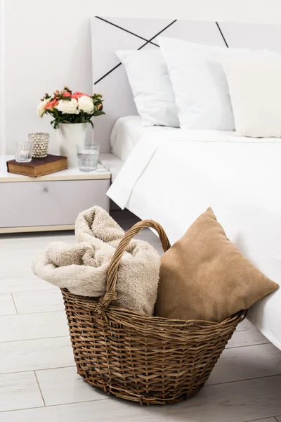 Cozy home white bedroom