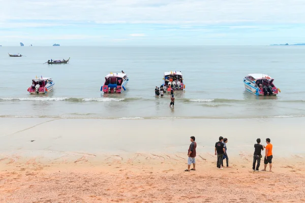 Power boats at Ao Nang beach Krabi