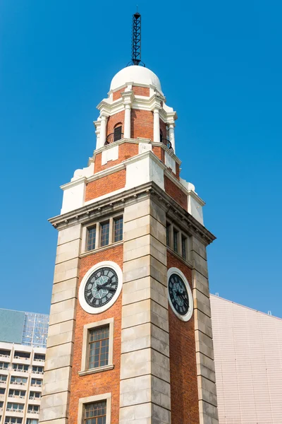 Old clock tower, with its classical architecture, Hong Kong, Chi