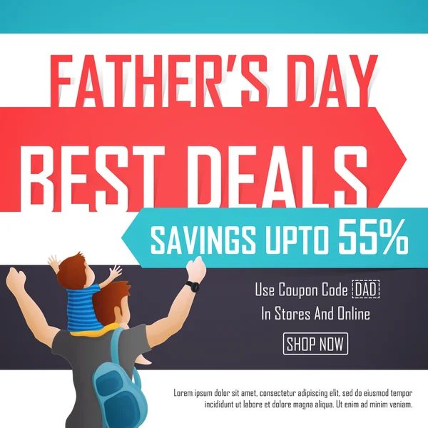 Sale Poster or Banner for Father's Day celebration.