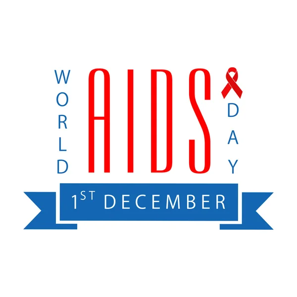 1st December, World Aids Day concept with red aids ribbon.