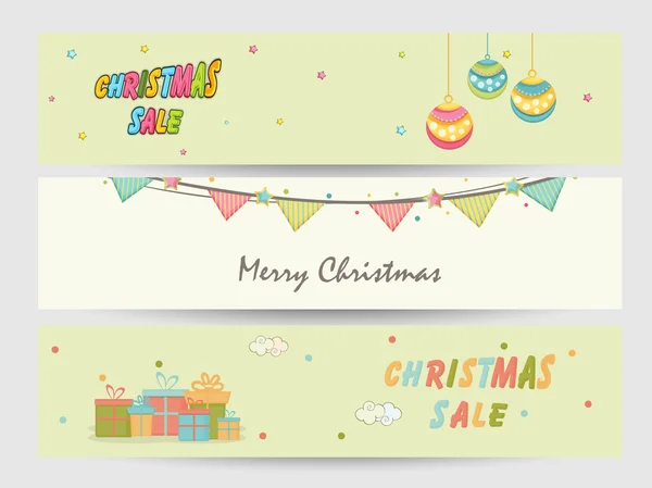 Website header or banner design for Christmas sale.