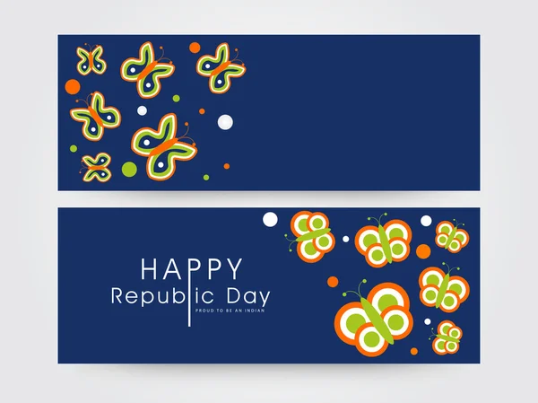 Website header or banner set for Indian Republic Day.