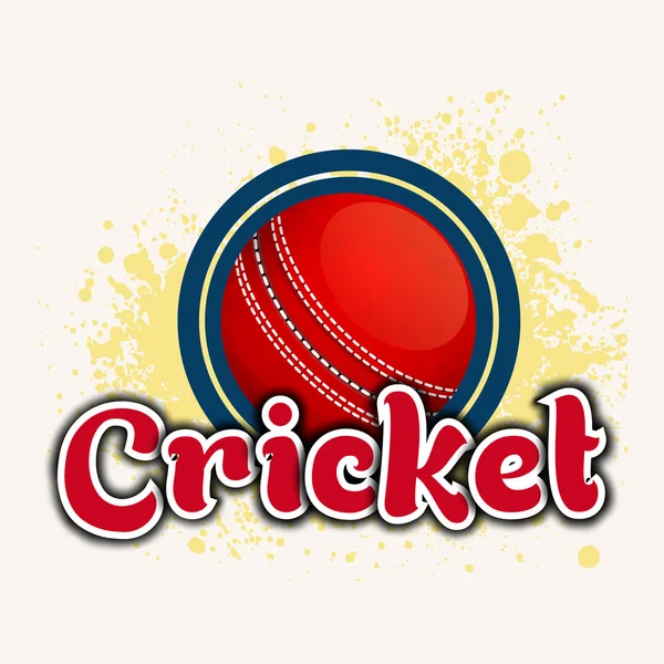 Cricket ball with text.