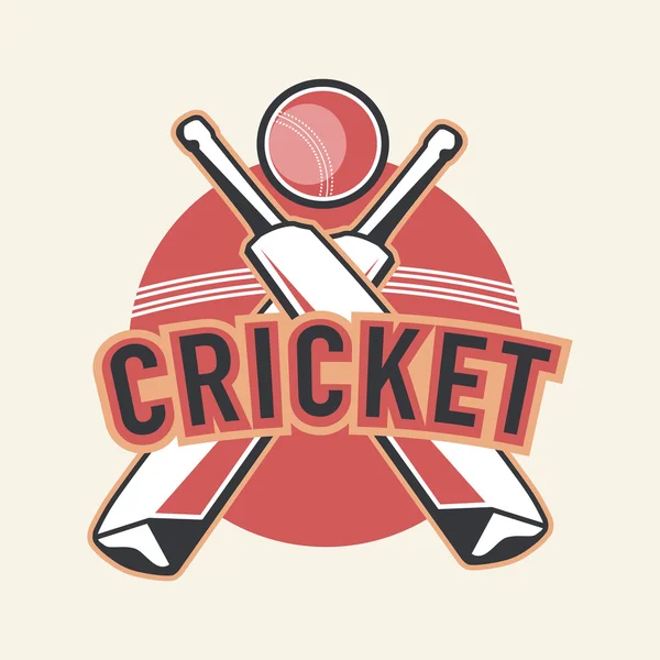Sticker, tag or label design for Cricket.