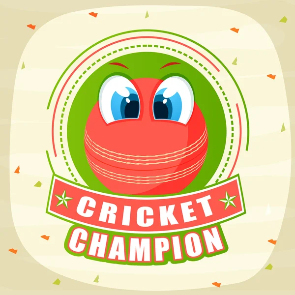 Cricket sports concept with red ball.