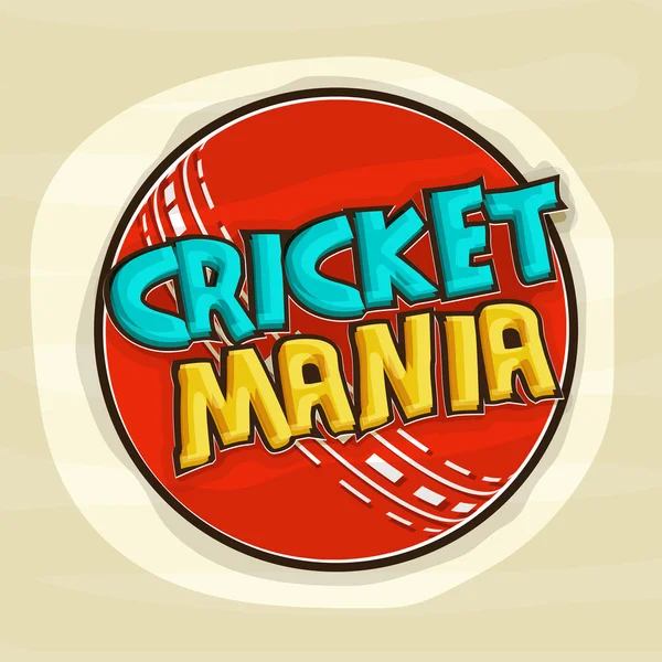 Cricket sports concept with red ball.