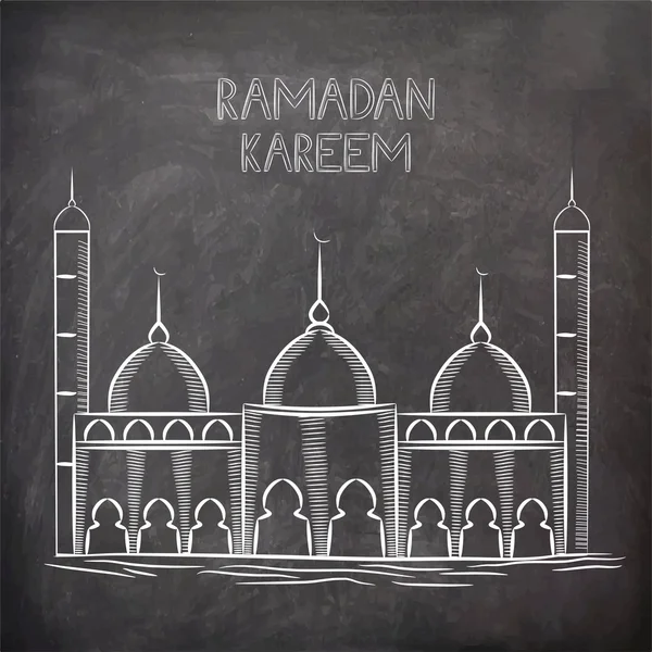 Creative islamic mosque for Ramadan Kareem celebration.