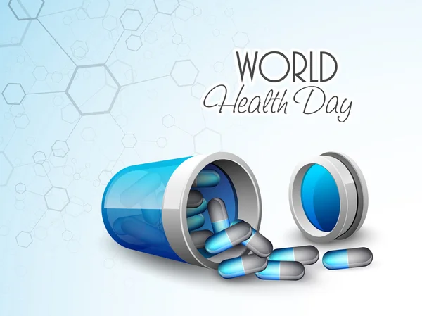 World Health Day concept with medicines.