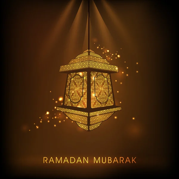 Floral lamp for Muslims holy month Ramadan Kareem celebration.