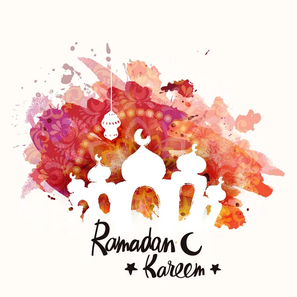 Creative mosque for holy month, Ramadan Kareem celebration.