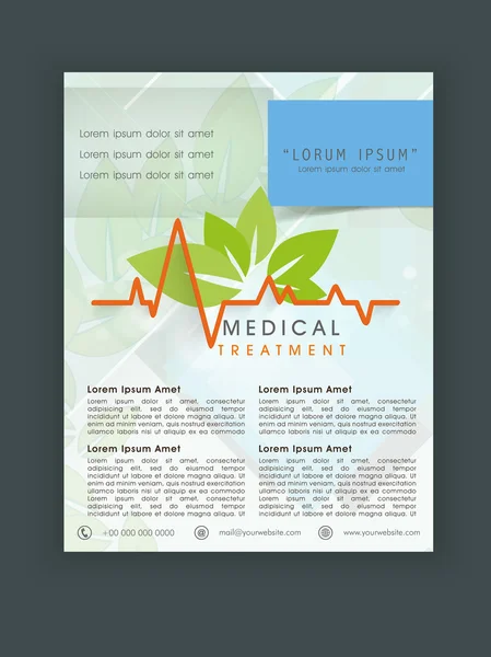 Medical treatment flyer or template design.