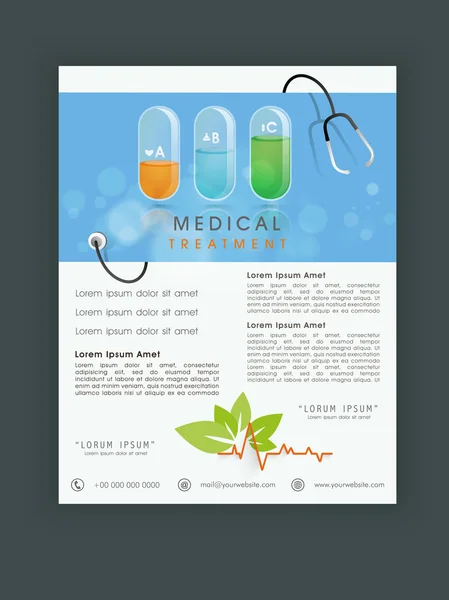 Professional health and medical flyer or banner.