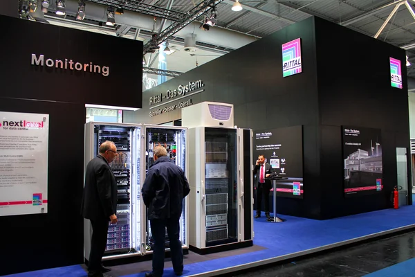 HANNOVER, GERMANY - MARCH 20: The stand of Rittal on March 20, 2015 at CEBIT computer expo, Hannover, Germany. CeBIT is the world\'s largest computer expo