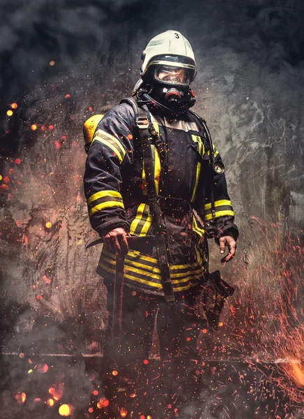 Rescue firefighter man