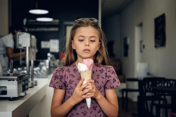 Young pretty girl with ice cream