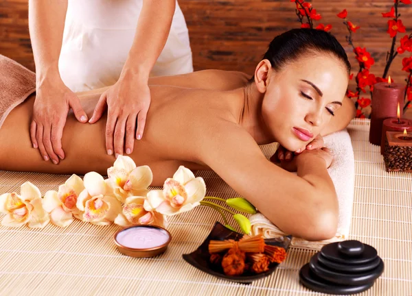 Massage on female body