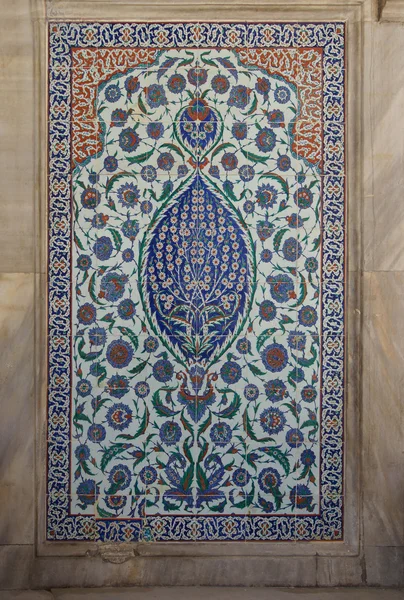 Intricate Iznik mosaic tile work