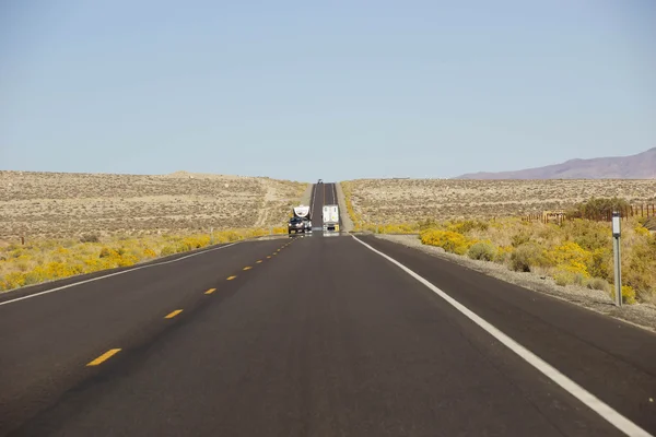 Mirage on deserted highway