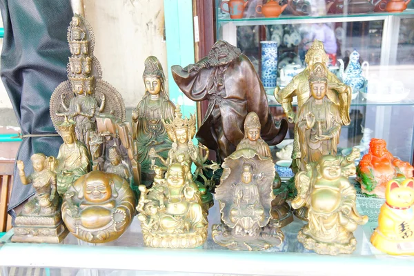 Hindu gods and Buddha statues