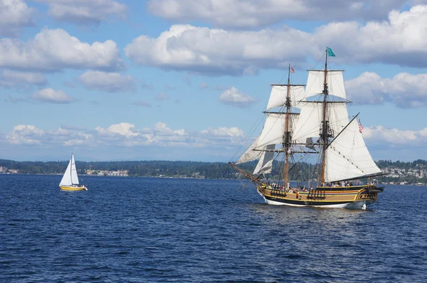 The wooden brig, Lady Washington