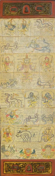 Astrological chart on Burmese calendar