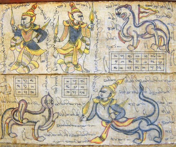 Astrological chart on Burmese calendar