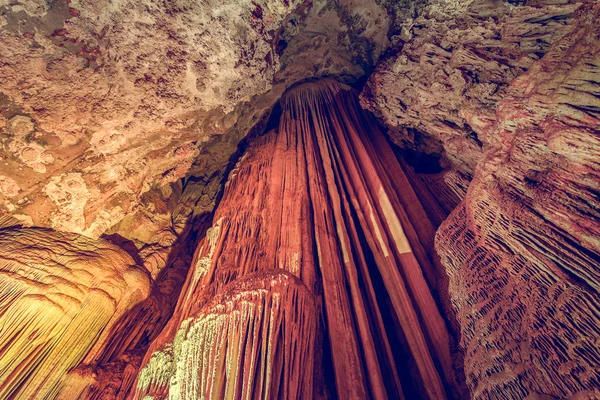 Cave stalactites and stalagmites