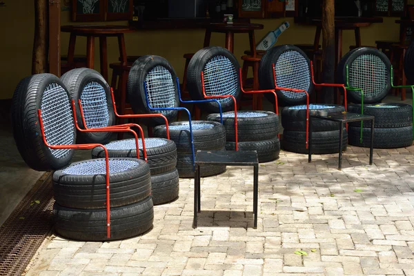 Chairs from used car tires