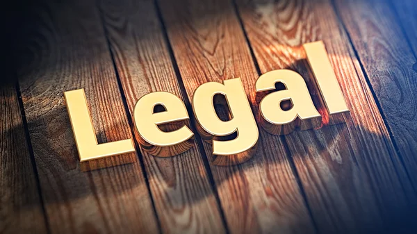 Word Legal on wood planks