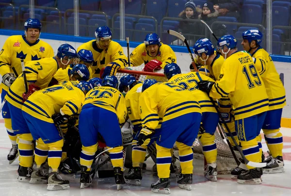 Sweden team before game