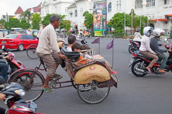 Traditional rikshaw transport