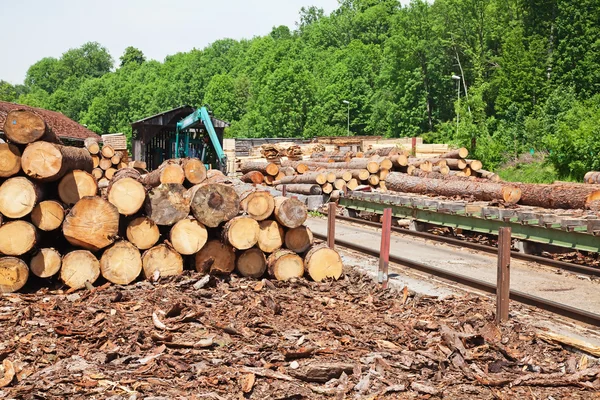 Machines on the lumber yard