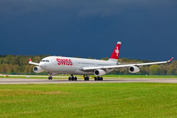 Swiss airlines Airbus at Zurich Airport