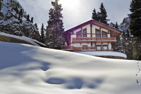 Landscape  house  cabin  mountain winter