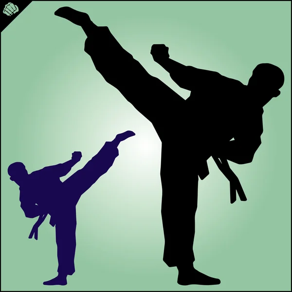 Silhouette KARATE. Taekwon-do. KYOKUSHINKAI. MARTIAL ART.