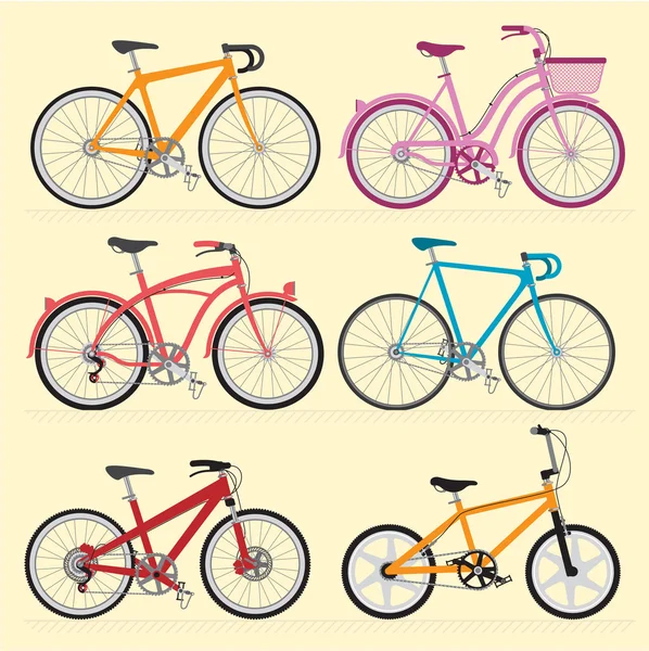 The bicycle. Vector template.