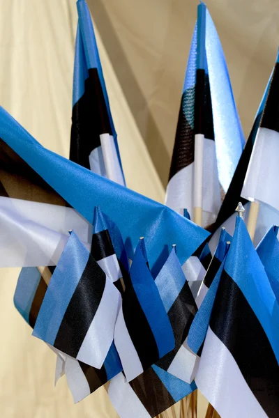 Flags of the Republic of Estonia in blue black white