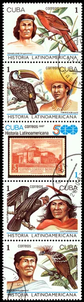 Vintage  postage stamp.  Latin American History, 1 block.