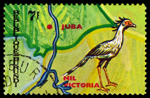 Vintage  postage stamp. Animals Burundi, Nil Victoria.
